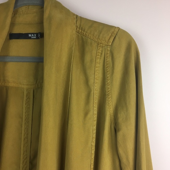 Max Jeans Drape Front Jacket M Mustard - Picture 3 of 8